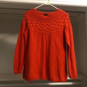 Small Talbots Sweater Orange 24 1/2 in long Smoke Free Home